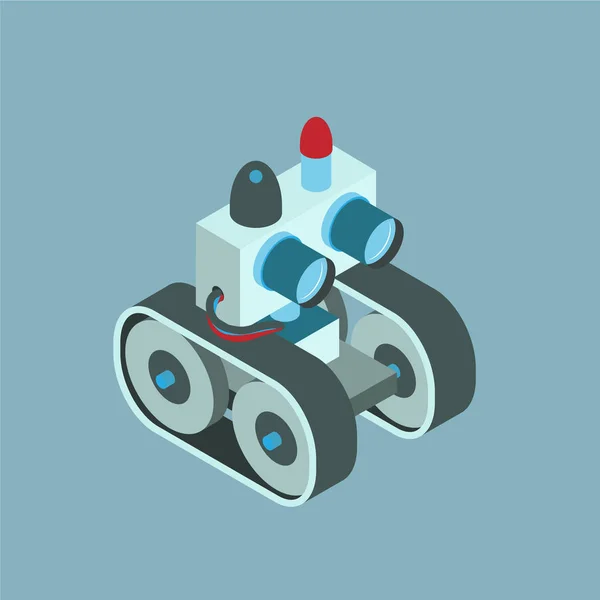 Stem Robot Vector Isometric Icon — Stock Vector