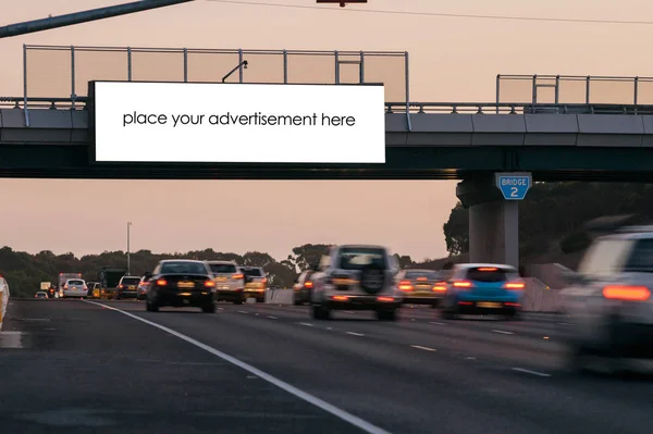 Blank Roadside Advertising Billboard — Stock Photo, Image