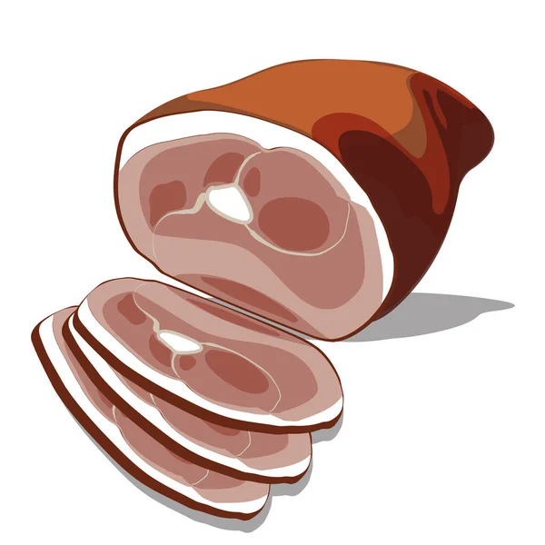 Ham ilustração inteira — Vetor de Stock