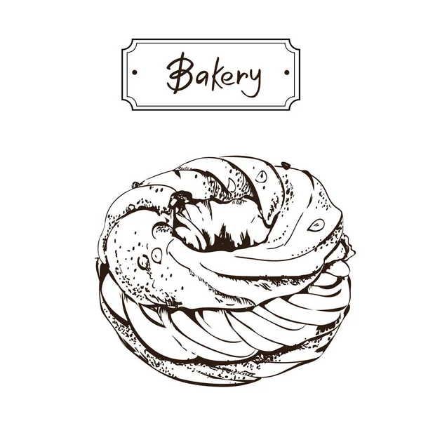 Paris Brest grafische Illustration — Stockvektor