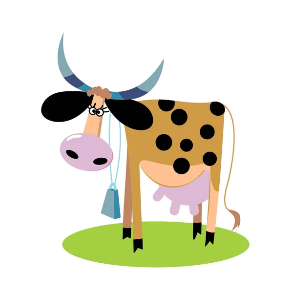 Cute cartoon cow illustration Royalty Free Stock Vectors