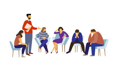 Hastalar ve psikologlar. Psikoterapi desteği.