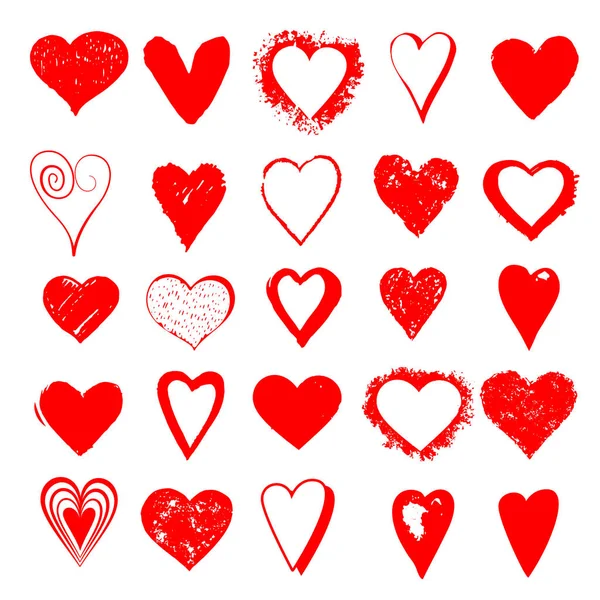 心脏向量集的爱和哈特向量日或横幅 — 图库矢量图片