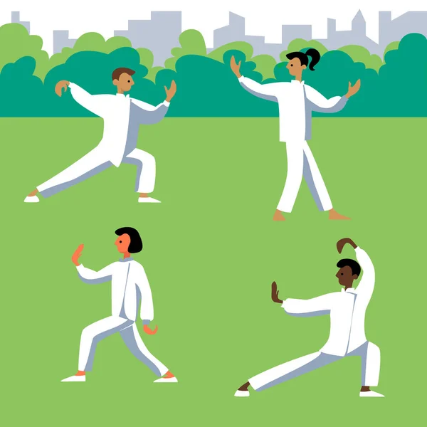 11 Tai chi characters Vector Images | Depositphotos