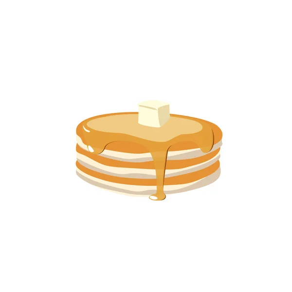 Stack av pannkakor Handritad vektor illustration. — Stock vektor