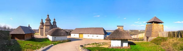 Khortytsia Eiland Zaporizhian Sich Historisch Complex Gewijd Aan Oekraïense Kozakken — Stockfoto