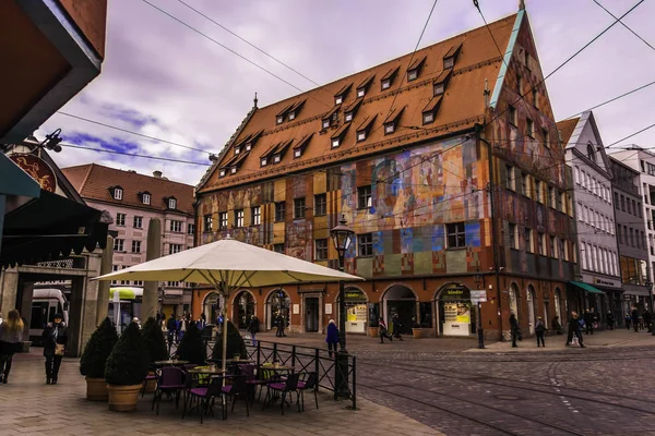 Weberhaus - Augsburg — Zdjęcie stockowe