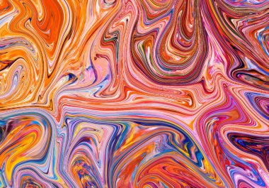 Soyut renkli doku sıvısı sanatı