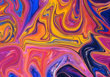 Soyut renkli doku sıvısı sanatı