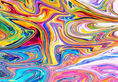 Soyut renkli doku sıvısı sanatı