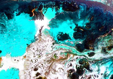 Soyut renkli doku sıvısı sanatı