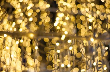 Altın soyut lüks bulanık bokeh arka planda tatil olay tel