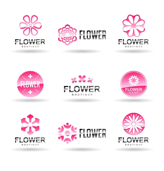 Flower Logo Templates Vector Floral Icons — Stock Vector