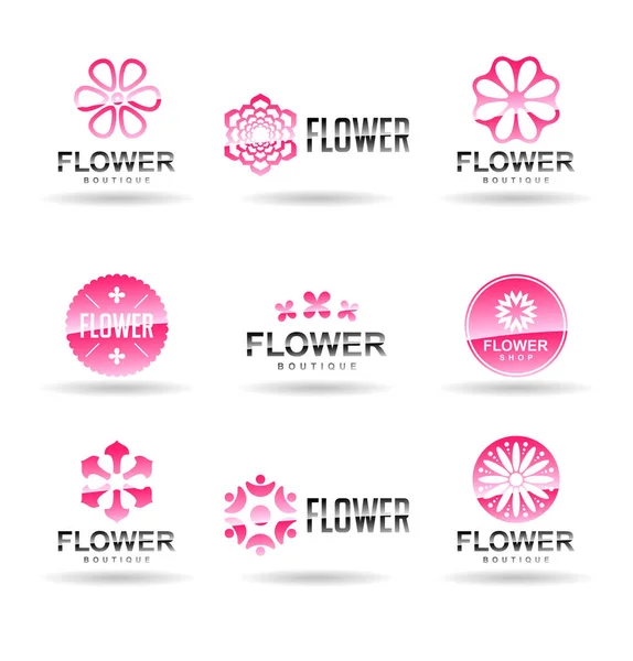 Kwiat Logo Szablony Ikony Kwiatowy Wektor Wektory Stockowe bez tantiem