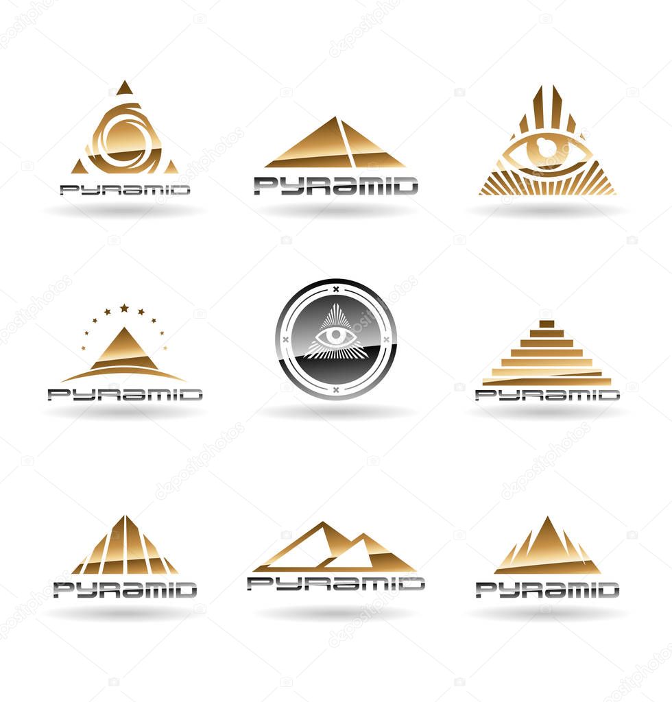 Pyramid logo design elements