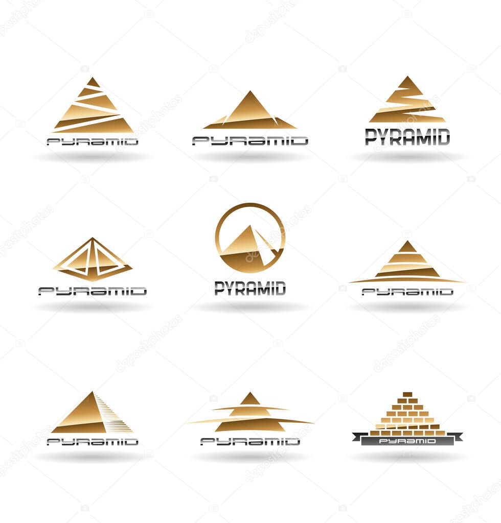 Pyramid logo design elements