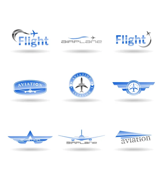 Symboles Aéronautiques Aéronautiques — Image vectorielle