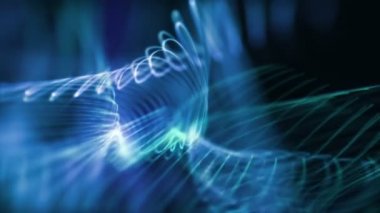 İlginç bir hareket arka plan için hareketli bulanık mavi ve yeşil çizgiler makyaj.