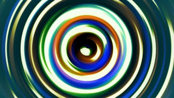 同心圆图案水彩画 比约恩是一个美丽和非常有效的循环与冷静和催眠的外观和感觉 — 图库视频影像