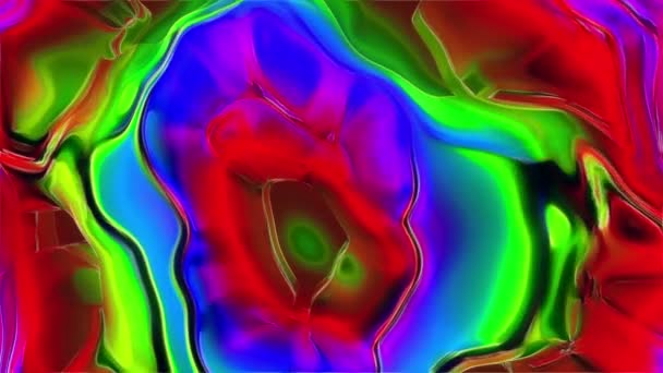 Glas Achtige Kleurrijke Texturen Evolueren Een Abstracte Leuke Video Lus — Stockvideo