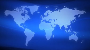 arka plan video klip stilize bir düzleştirilmiş dünya yüksek karşıtlık blueish ortamında gösterir..