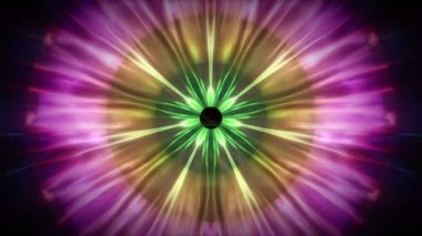 in göz iris anımsatır animasyon. İlginç dairesel hareketlerle ve psychedelic renkleri.