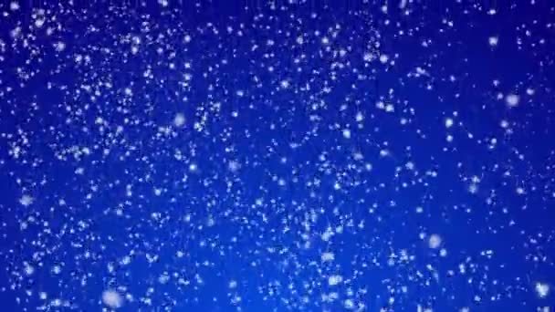 Realistisch Vallende Sneeuwvlokken Met Een Beetje Van Glinsterende Gaande Ook — Stockvideo