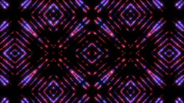 Glittern Pulsating Kaleidoscopic Video Background Loop Modelli Caleidoscopici Interessanti Che — Video Stock
