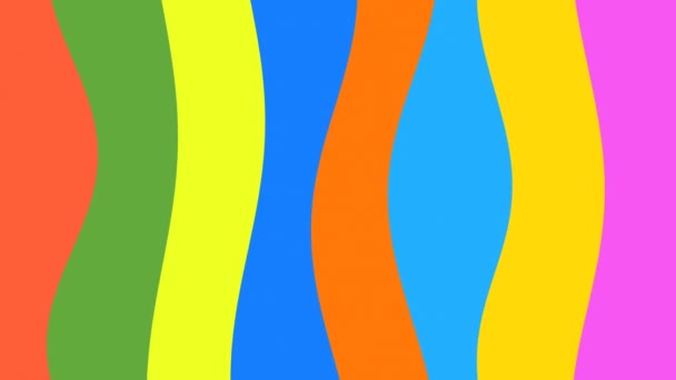 Hoolahoop Colorful Flowing Video Background Loop Колоритные Струящиеся Батончики Беззаботная — стоковое видео