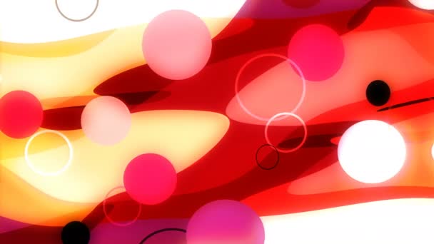 彩色抽象视频背景环路 温暖的颜色和有趣的形状是酒窖视频循环的基础 — 图库视频影像
