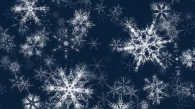 Dekoratif Snow Video arka plan döngü ayrıntılı. Bir büyük Noel ve kış video döngü yığın-in son derece detaylı ışıltılı stilize kar taneleri gösteriliyor. Görsel olarak çok yoğun.