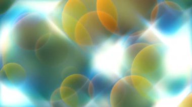 Renkli hareketli küreler Video arka plan döngü. Parlak bir ortamda parlak renkli küreler izleyiciye yüzen. Kendinizi iyi hissetmenizi video döngü. 4 k kullanılabilir.