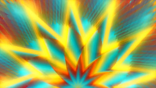 Multicolored Abstract Stars Video Background Loop Wonderfully Flowing Colorful Stars — Stock Video