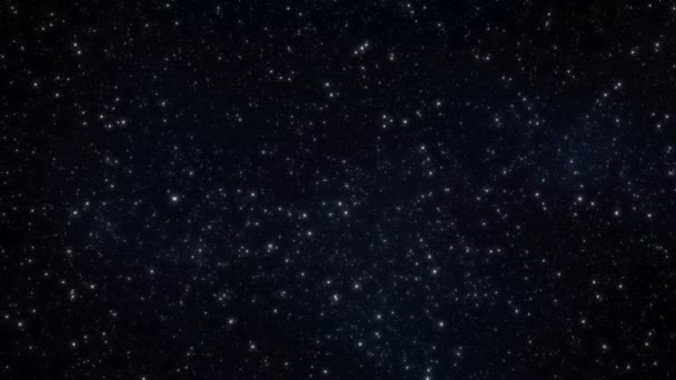 Una Mirada Muy Detallada Las Estrellas Salpicadas Que Pasan Suavemente — Vídeos de Stock