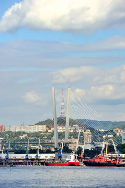 Vladivostok bağlantı noktası şehir — Stok fotoğraf