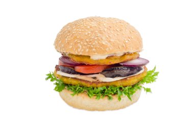 Sebze köftesi hafif bir arka plan üzerinde veggie burger