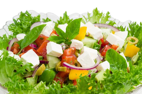 Salade grecque en gros plan — Photo