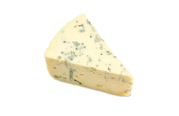 밝은 배경에 블루 치즈의 조각 — 스톡 사진