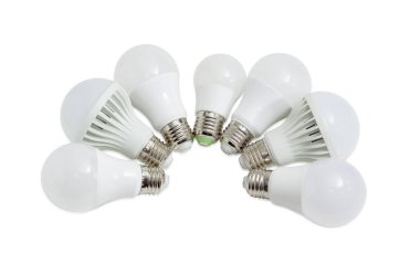 Birkaç ışık yayan diyot lambası ışık arka plan üzerinde 