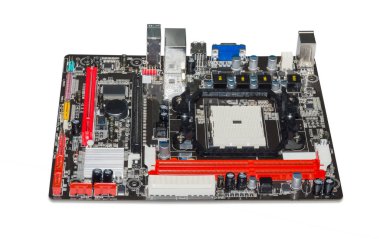 Açık renkli bir masaüstü anakart