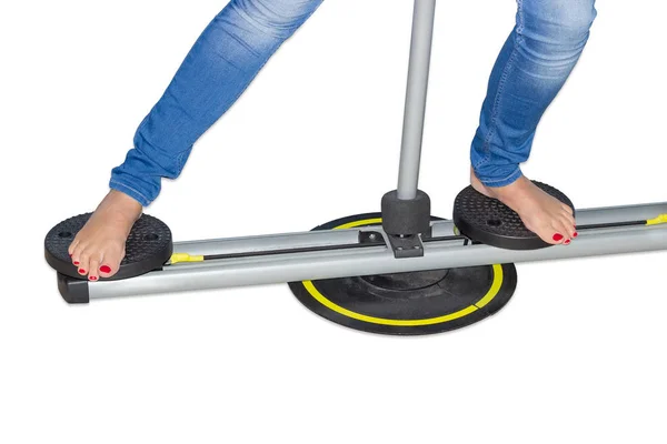 Máquina de ejercicio para piernas sobre fondo claro —  Fotos de Stock