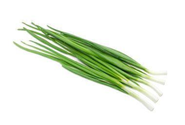 Açık renkli portre üzerinde yeşil soğan