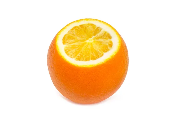Частично вырезать оранжевый на светлом фоне — стоковое фото