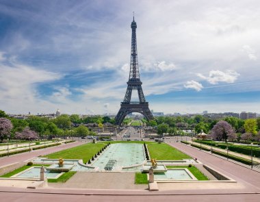Eiffel Tower from the Trocadero Square in spring clipart
