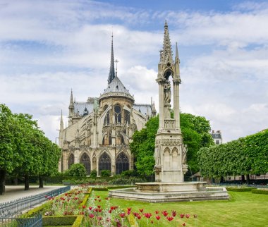 Doğu cephe Katedrali Notre-Dame de Paris
