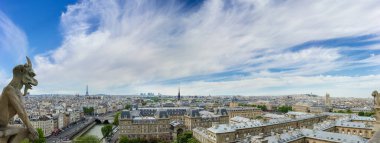 Paris Katedrali Notre Dame kuzeybatı kesiminde Panoraması