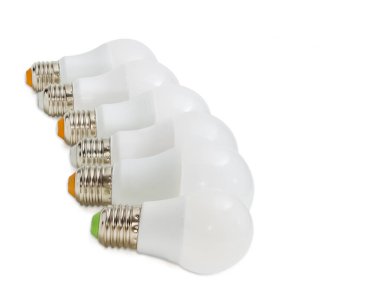 Birkaç ışık yayan diyot lambası ışık arka plan üzerinde 