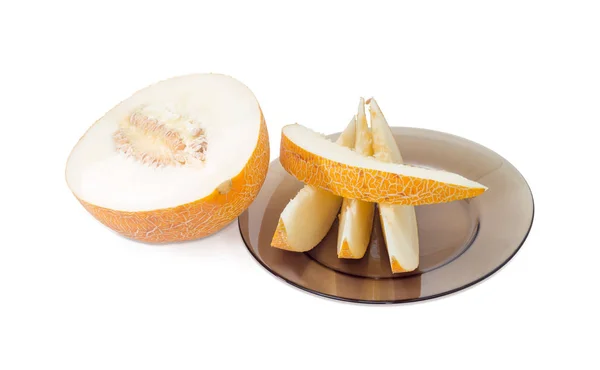 Several slices and half of melon — Stock Photo, Image