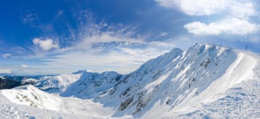 Kış panorama düşük Tatras Dağları, Slovakya
