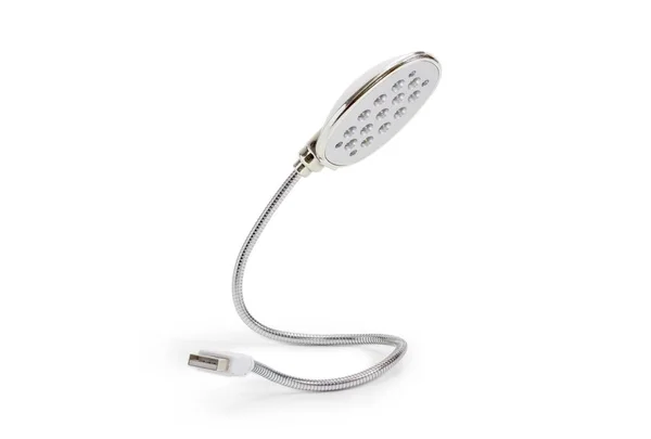 Lámpara led USB sobre fondo blanco — Foto de Stock